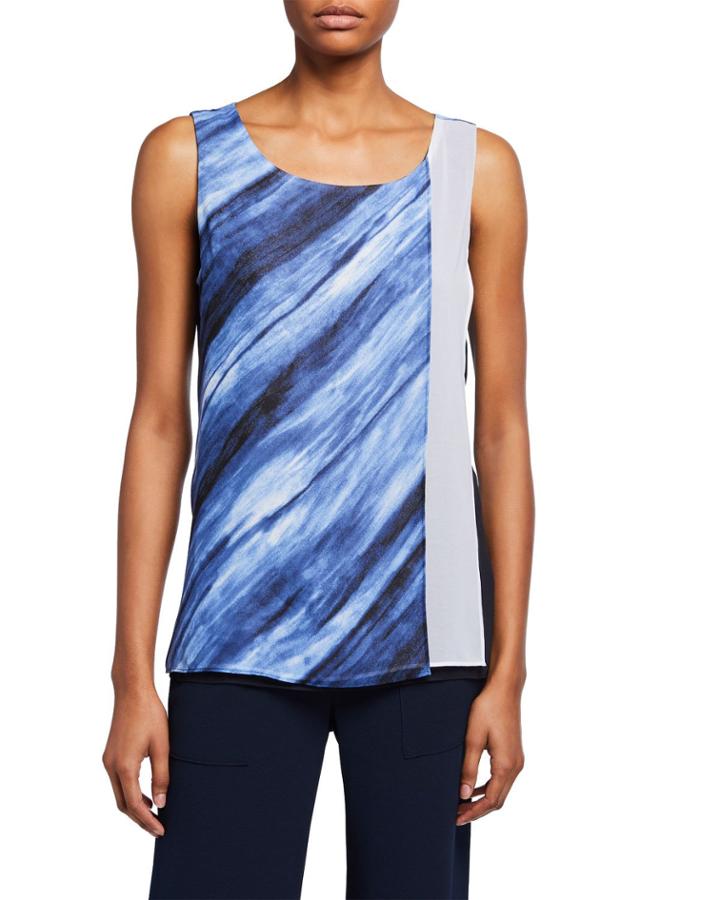 Colorblocked Printed Tank
