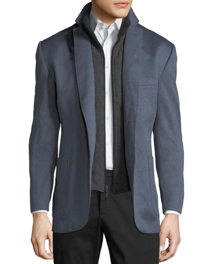 Men's Richard Blazer With Zip Bib