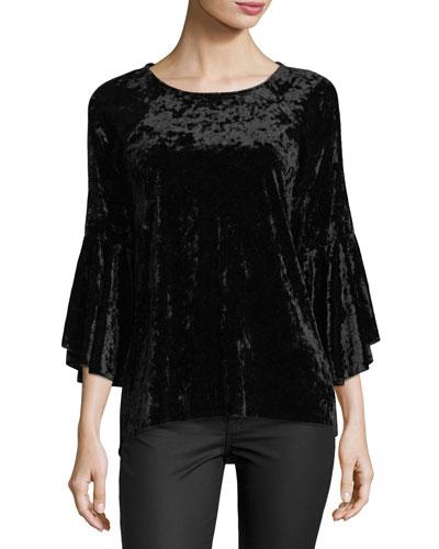 Velvet Bell-sleeve Tee
