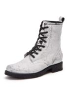 Veronica Painted Leather Combat Boots