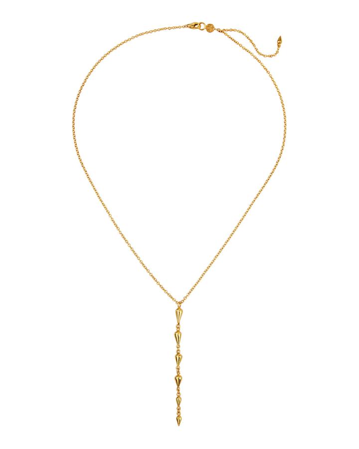 Linear Y-drop Briolette Necklace