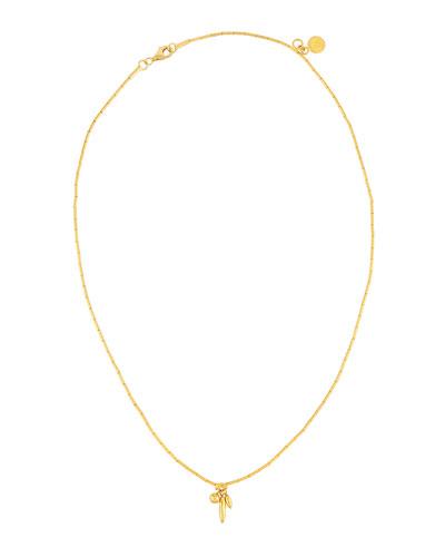 Delicate 24k Cluster Pendant Necklace