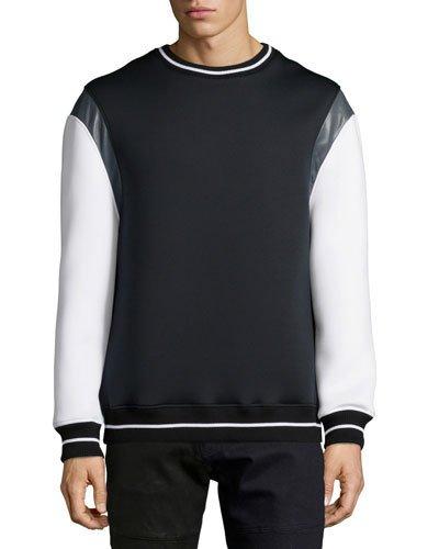 Evan Mixed-media Crewneck