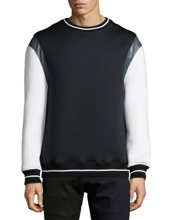Evan Mixed-media Crewneck