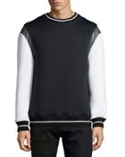 Evan Mixed-media Crewneck