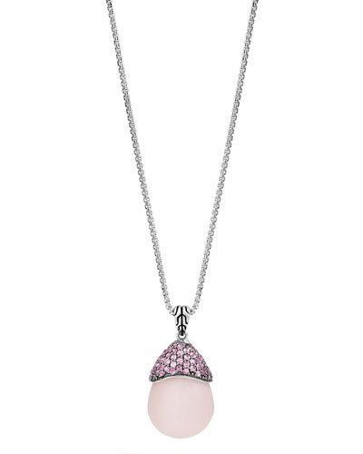 Classic Chain Celestial Orb Sapphire & Opal Pendant Necklace