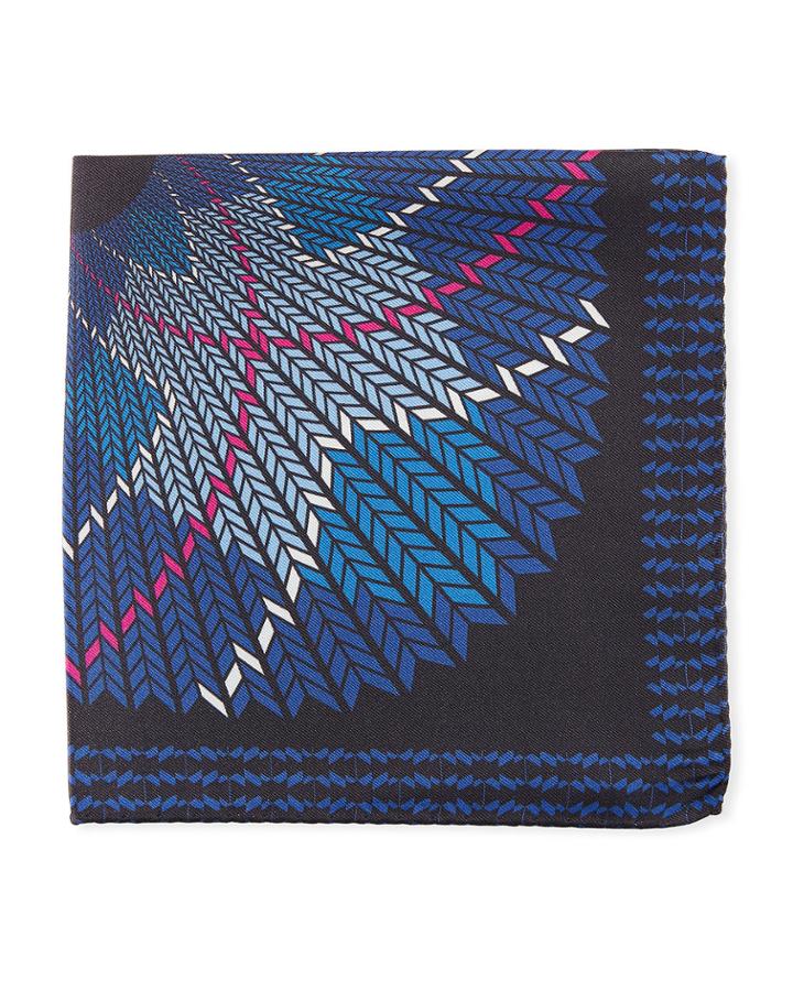 Multicolor Arrow/circle Silk Pocket