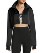 Cropped Ez Track Jacket, Black