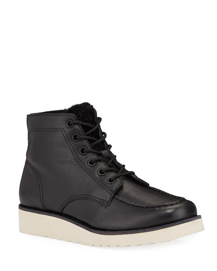 Finley Leather Shearling Winter Booties