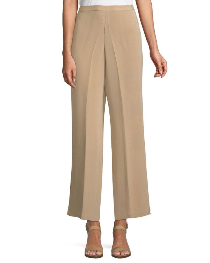 Classic Silk Wide-leg Pants