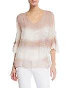 Tie-dye 3/4-sleeve