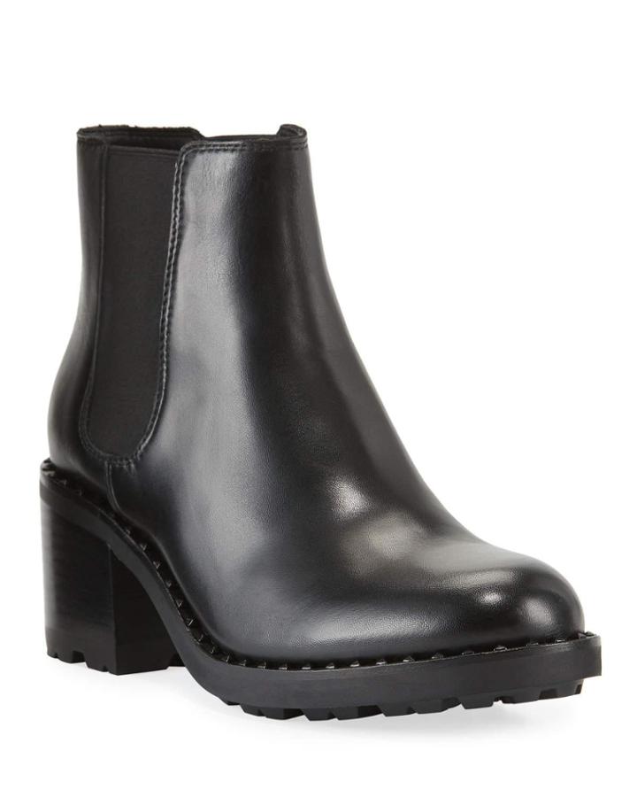 Xao Studded Leather Chelsea Booties