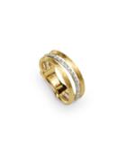 Jaipur Link 18k Gold Diamond Three-row Ring,