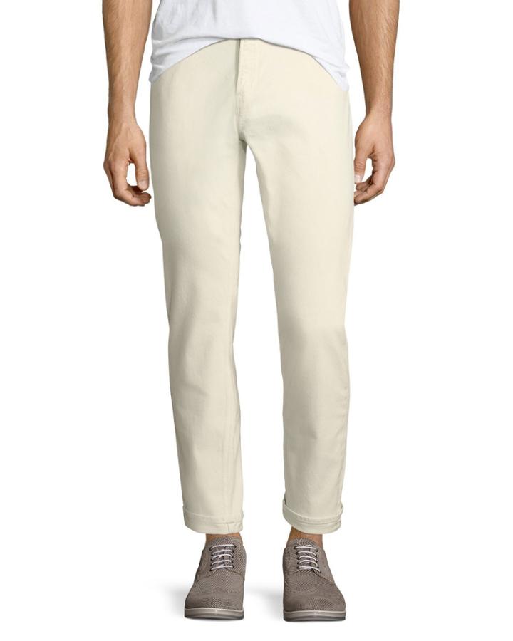 Parker Slim Selvedge Jeans, Ecru