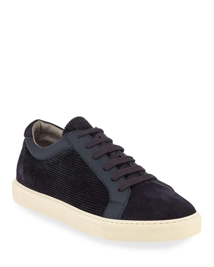 Men's Corduroy/suede Low-top