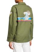 Kid Brode Wave Embroidered Jacket