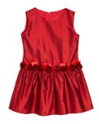 Girls' Silk Drop-waist Dress,