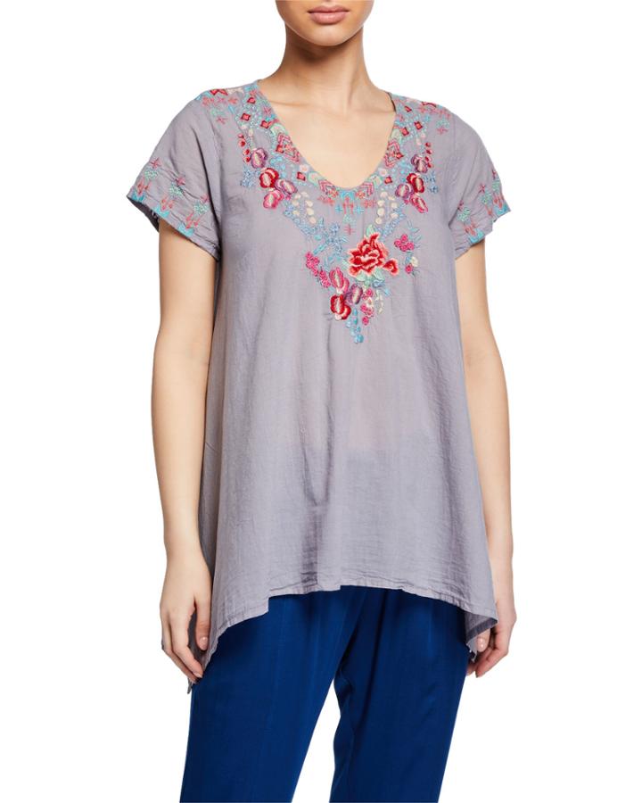 Hinga Embroidered Voile Tunic