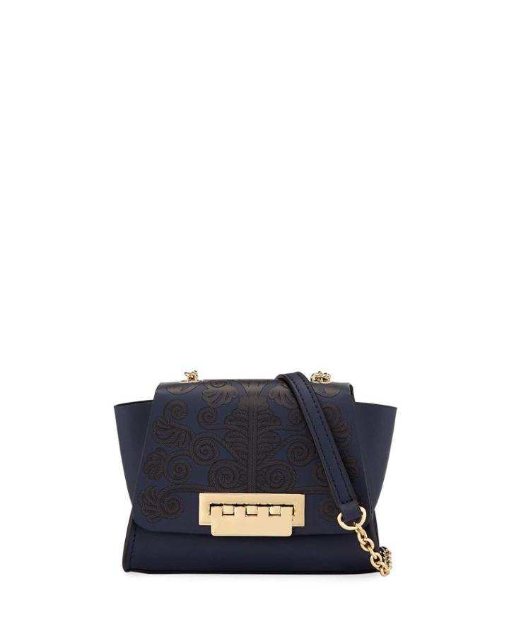 Eartha Mini Chain Crossbody Bag, Dark Blue