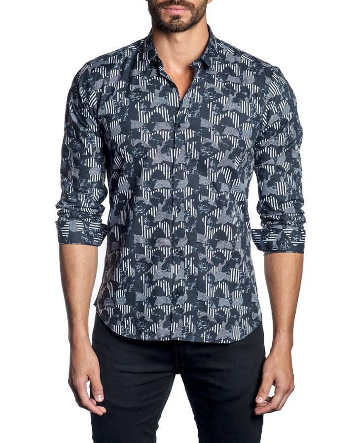 Men's Semi-fitted Printed Woven