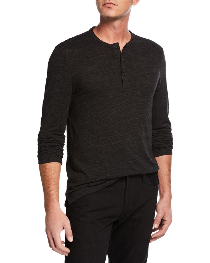 Men's Long-sleeve Jersey Henley