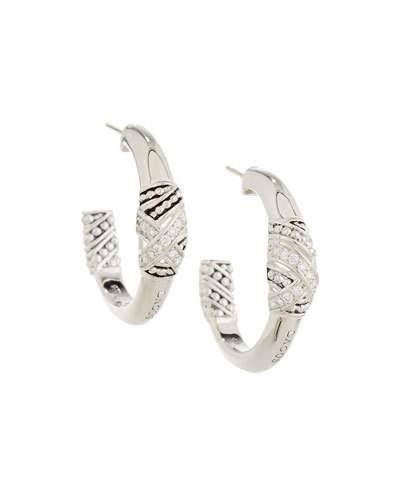 Embrace Large Hoop Earrings W/ Diamonds