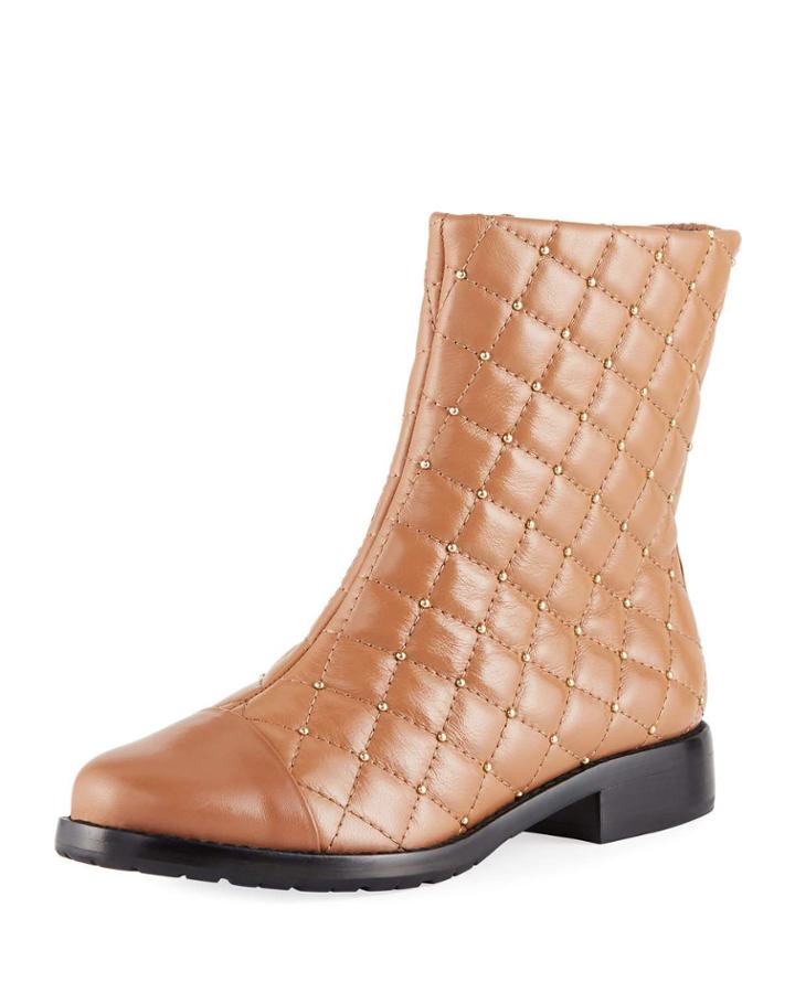 Liv Studded Leather Ankle Boots