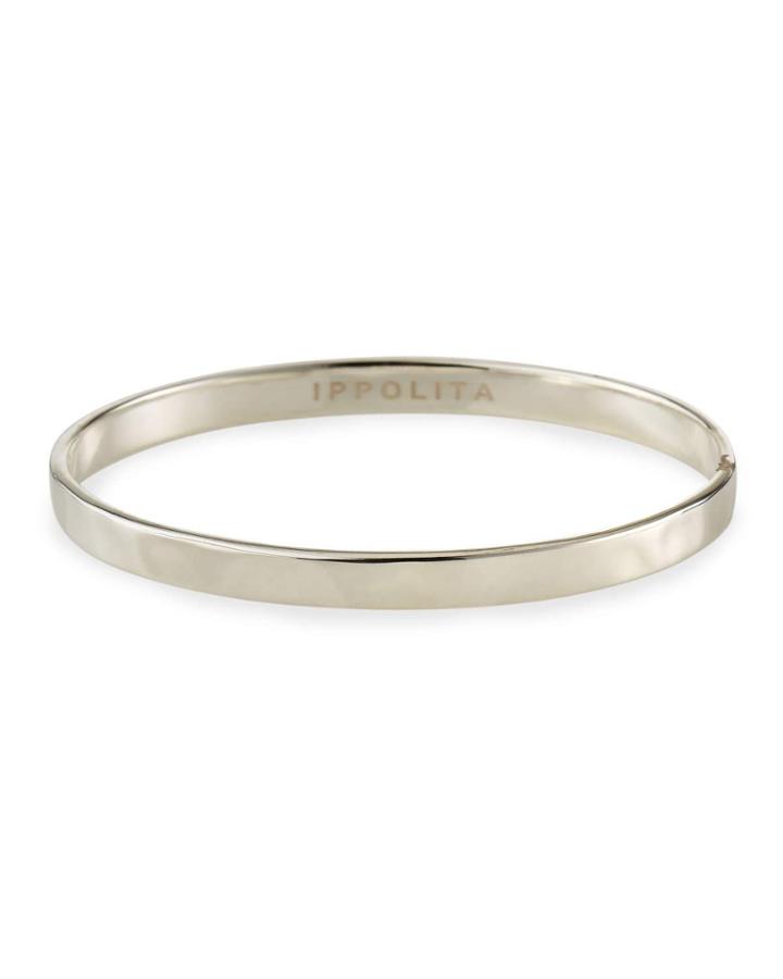 Sterling Silver Senso&trade; 3-section Medium Bangle With Diamonds