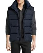 Nylon 27 Puffer Vest, Navy
