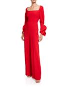Bethany Ruffled-cuff Wide