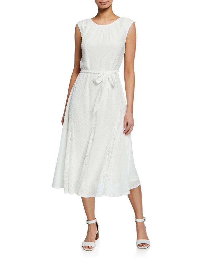 Textured Embroidered Dress