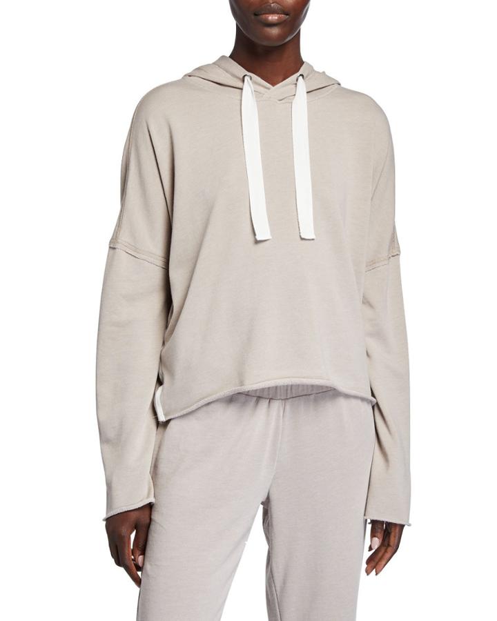 Raw Edge Twill Tape Cutoff Hoodie