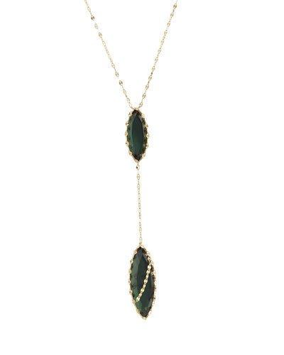 Midnight Marquise Lariat Necklace,