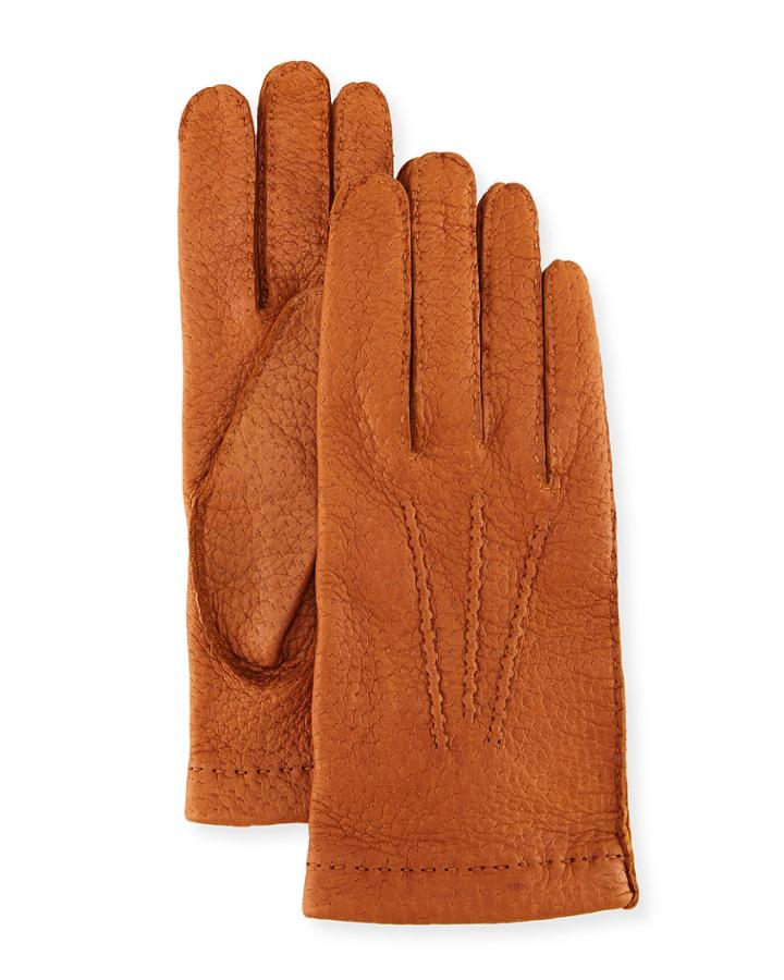 Peccary Hand-sewn Leather Unlined Gloves