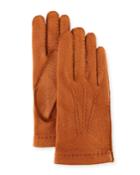Peccary Hand-sewn Leather Unlined Gloves