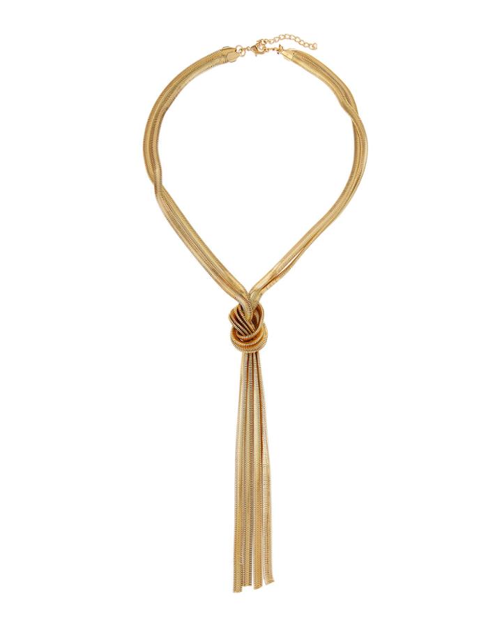 Twisted Y-drop Necklace