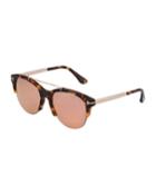Oversized Acetate/metal Brow-line