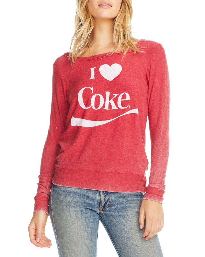 I Love Coca-cola Long Sleeve Graphic Tee