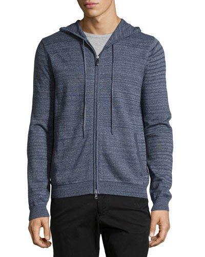 Space-dyed Hooded Zip Sweatshirt, Hazy