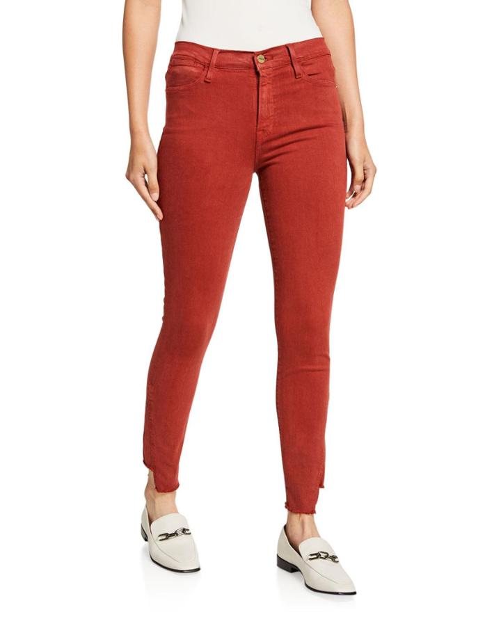 Le High Skinny Frayed Gusset