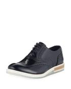 Palermo Brogue Leather Oxford, Blue