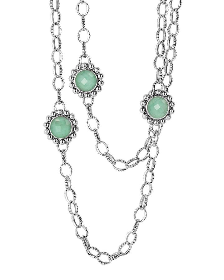 Silver Maya Variscite Chain