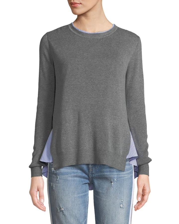 Split-back Stripe-hem Twofer