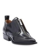 Rylee Zip-up Leather Ankle Booties