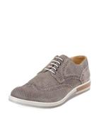 Sondrio Dotted Lace-up Oxford, Beige