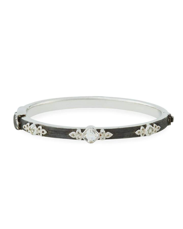 Asscher-cut White Topaz Bangle