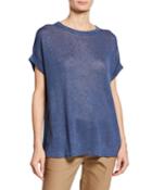 Paillette Short-sleeve Trapeze Tunic