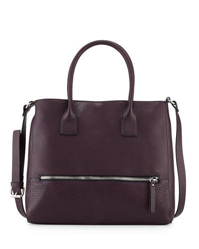 Honeycomb Faux-leather Tote Bag
