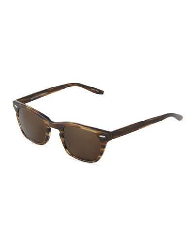 Dez Matte Tortoise Rectangle Sunglasses, Brown