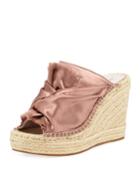 Odele Satin Wedge Espadrilles